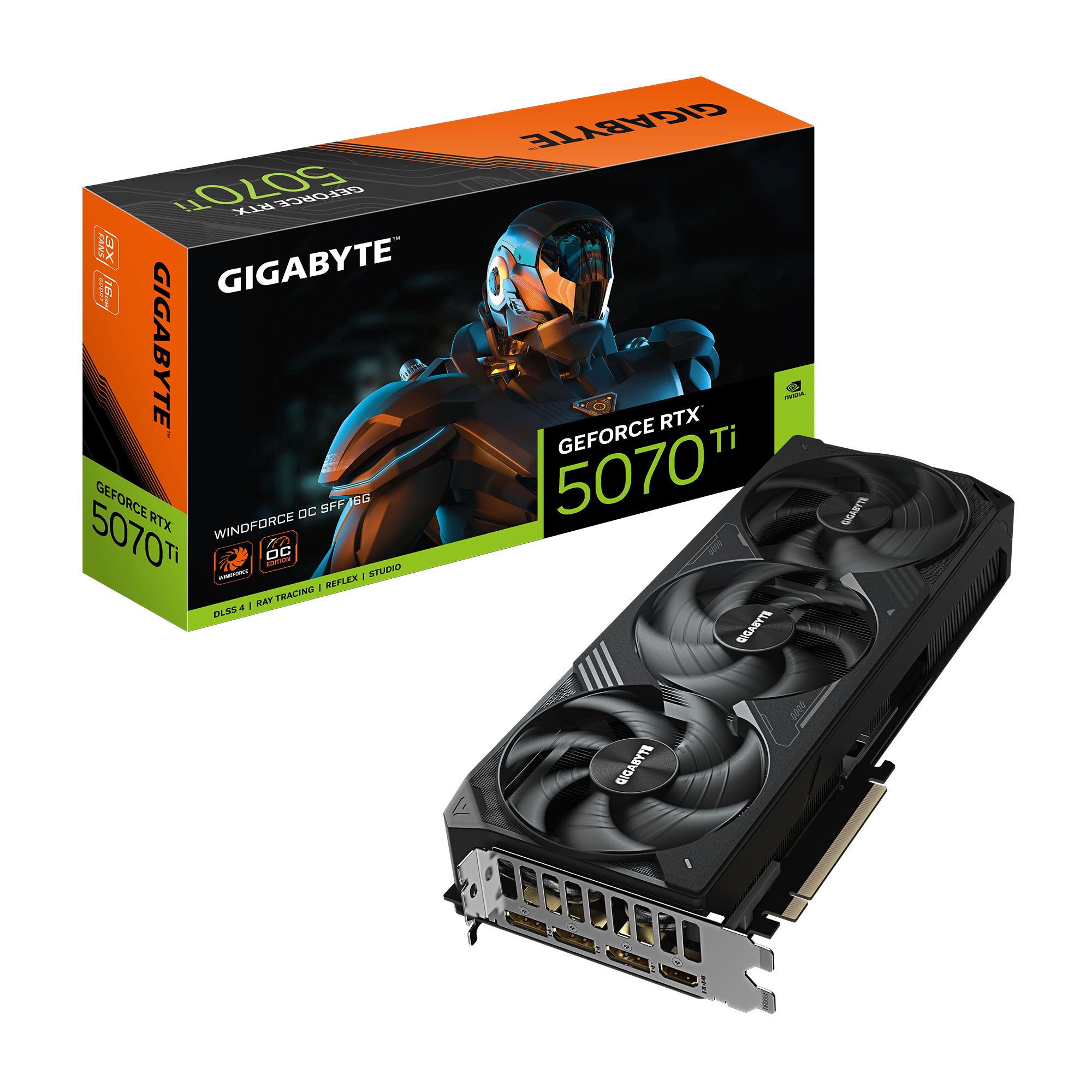 Card màn hình Gigabyte GeForce RTX 5070 Ti WINDFORCE OC 16GB GDDR7 (GV-N507TWF3OC-16GD)
