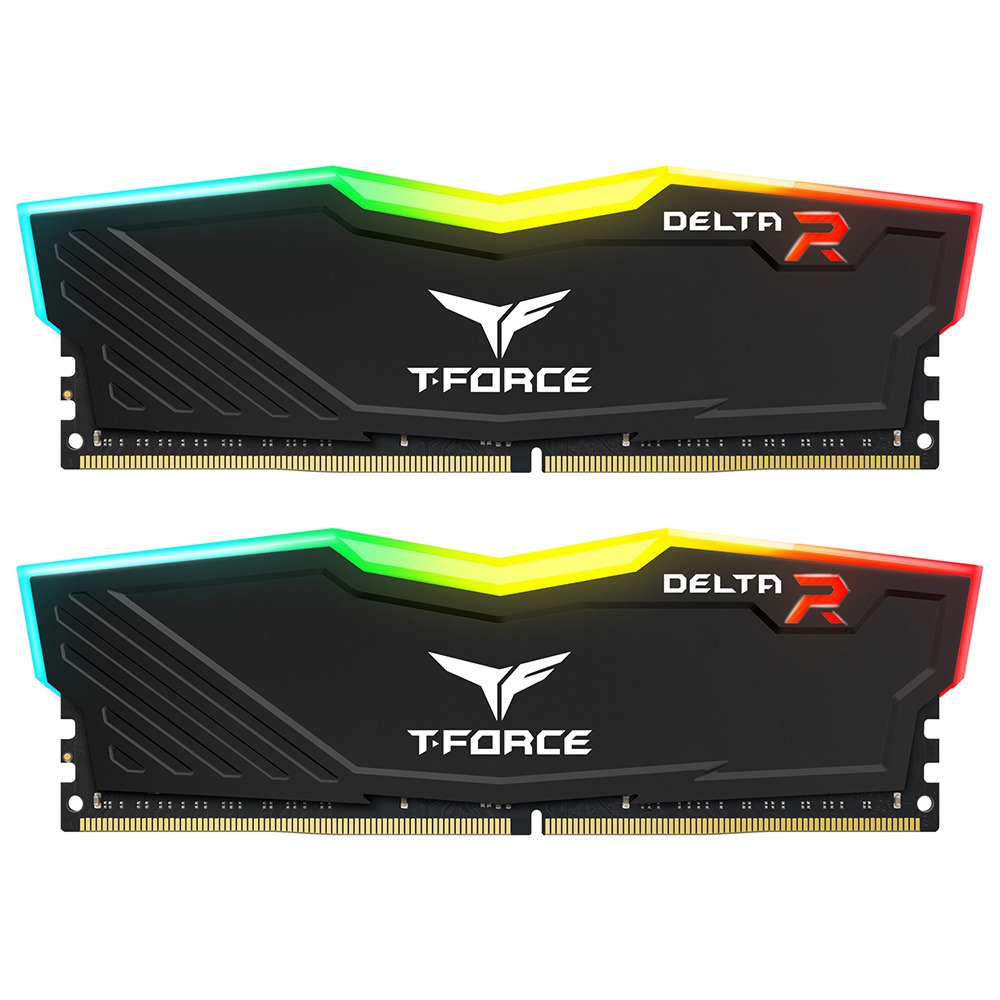 RAM Desktop TeamGroup T-Force Delta RGB 16GB (2x8GB) DDR4 3200MHz Black (TF3D416G3200HC16CDC01)