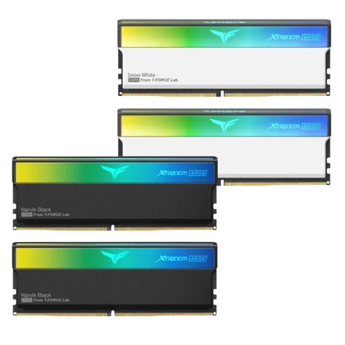 RAM Desktop TeamGroup T-Force XTREEM ARGB 48GB (2x24GB) DDR5 8000MHz Black/White (FF9D548G8000HC38EDC01 / FFAD548G8000HC38EDC01)