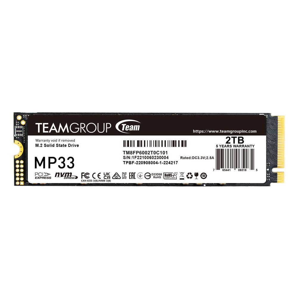 Ổ cứng SSD TeamGroup MP33 256GB M.2 PCIe Gen3x4 (TM8FP6256G0C101)