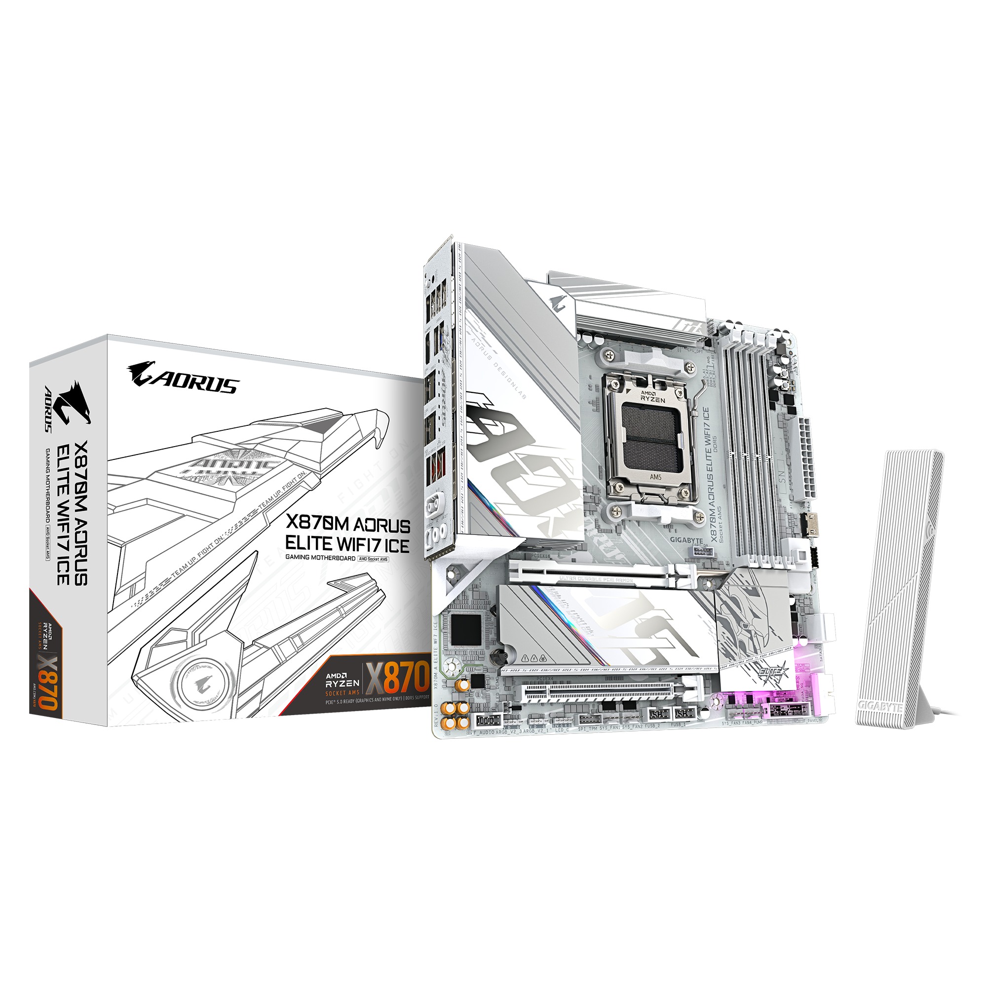 Mainboard Gigabyte X870M AORUS ELITE WIFI7 ICE (X870M AORUS ELITE WIFI7 ICE)