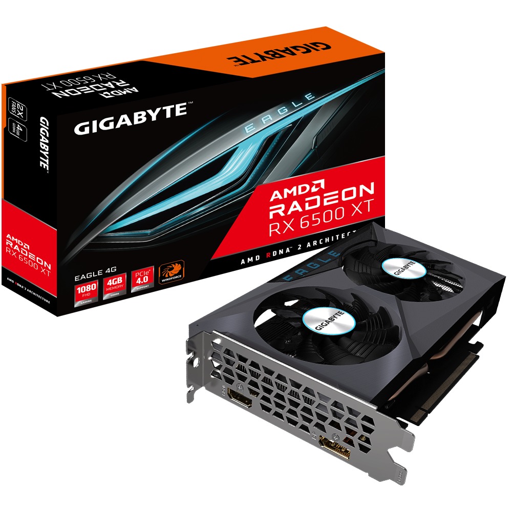 Card màn hình Gigabyte Radeon RX 6500 XT EAGLE 4G (GV-R65XTEAGLE-4GD)