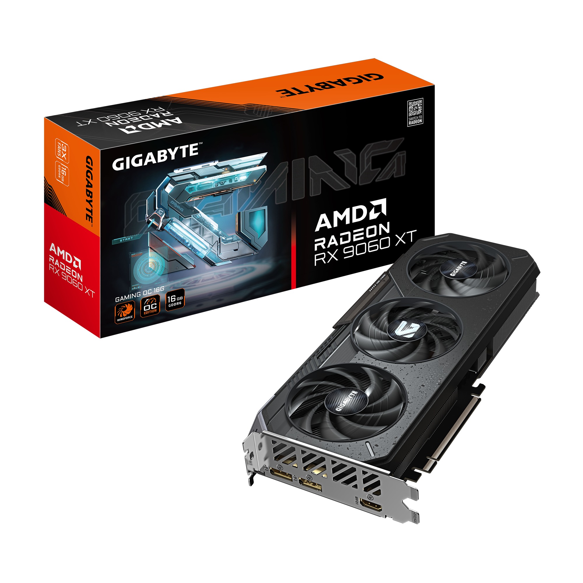 Card màn hình Gigabyte Radeon RX 9060 XT GAMING OC 16G (GV-R9060XTGAMING OC-16GD)