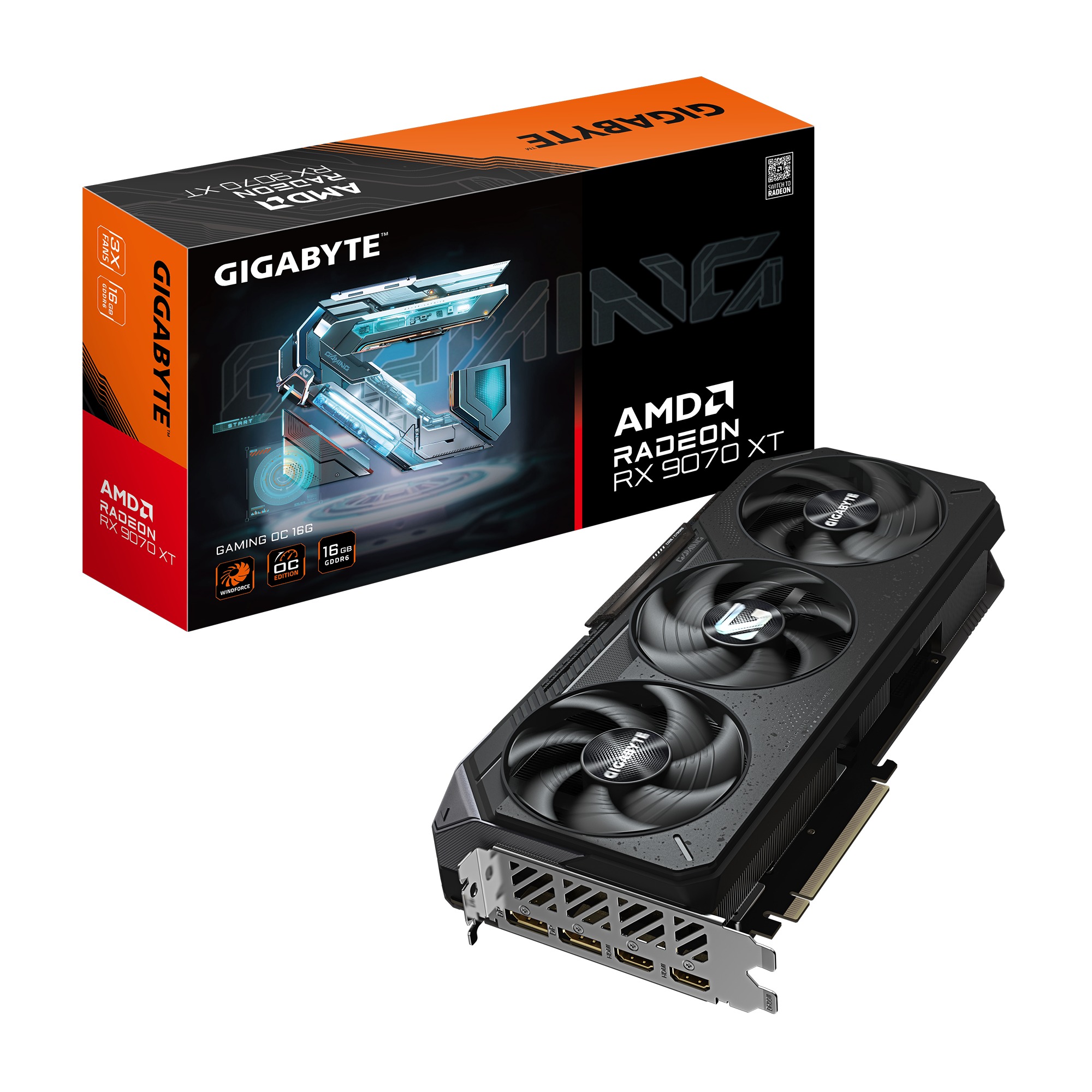 Card màn hình Gigabyte Radeon RX 9070 XT GAMING OC 16G (GV-R9070XTGAMING OC-16GD)